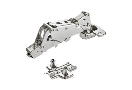 SO-TECH® Türbeschlag Softclose Weitwinkel Scharnier 165° Sensys 8657i (1 St), Eckanschlag inkl. Montageplatte Höhe 0 mm mit Euroschrauben