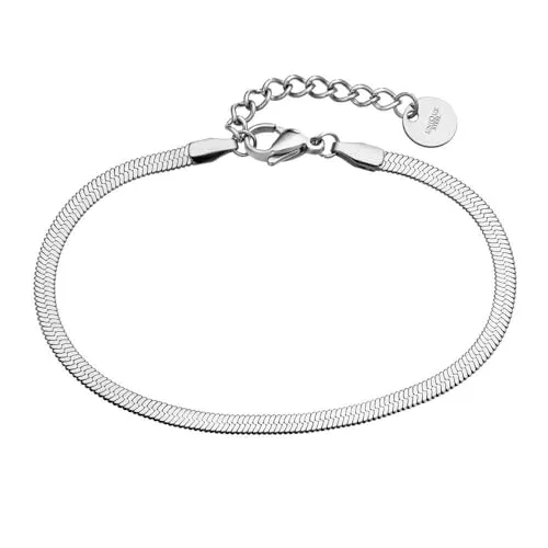 JEWLIX Schlangenarmband für Damen aus Edelstahl