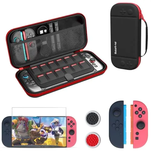 ProFPS Zubehör Set für Nintendo Switch 2 – Schutz- & Travel Case, Silikonhülle, Thumb Grips & 9H Displayschutz – Komplettes Starterset für Unterwegs & Zuhause