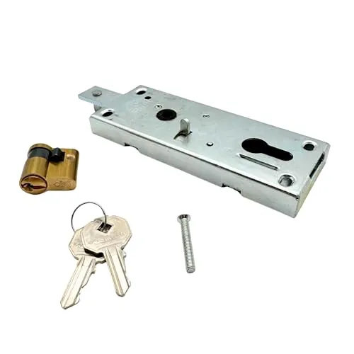 Schwingschloss/Garagenzylinder mit Euro-Profil Achsabstand 60 mm, Griff aus Masse