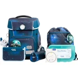 SCHOOL-MOOD® Schulranzen Champion Maxx Pro blau - Stylischer Schulranzen in Blau, bietet optimale Ergonomie und viel Stauraum für Schulmaterialien.