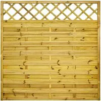 GartenLand Dichtzaun VARIO Gerade mit Rankgitter 180x180 cm - Eleganter Sichtschutzzaun aus Kiefernholz mit dekorativem Rankgitter. Ideal für stilvolle Grundstücksgestaltung und optimalen Schutz der Privatsphäre. Langlebig durch Kesseldruckimprägnierung.