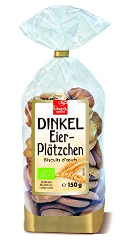 Linea Natura Dinkel Bio Eierplätzchen, Kekse mit 38% Bio Ei, 150g
