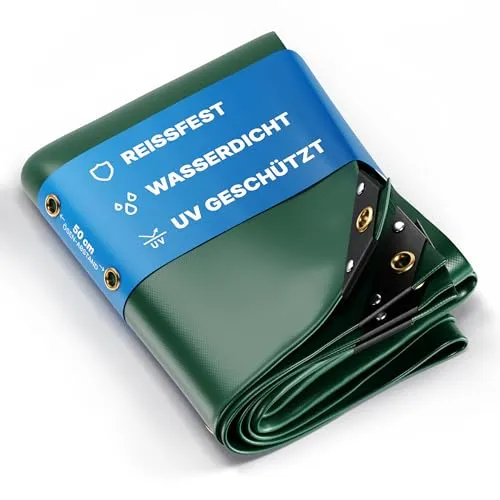 NEMAXX Schutzplane 400×500 cm – Extrem reißfest & wasserdicht - Premium Abdeckplane 4×5 m (20 m²) – 650 g/m², UV-beständig und schwer entflammbar! Ideal für Garten, Bau und Transport – bietet kompromisslosen Schutz bei jedem Wetter.