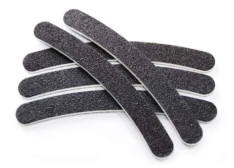 PROFICO 25x Nagelfeile Gebogen Körnung 100/180 Nagelfeile Feilenset für Gelnägel Naturnägel Nagelfeile Gelnägel Maniküre & Pediküre Doppelseitige Schmirgelbrett Nagelfeile für Nagelstudio (Schwarz)