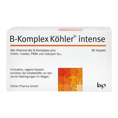 B-komplex Köhler Intense Kapseln 90 St - rezeptfrei, unterstützt die Nervenfunktion und fördert das Wohlbefinden