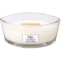 WoodWick Duftkerze White Tea & Jasmine Ellipse Jar 454 g in beige von WoodWick