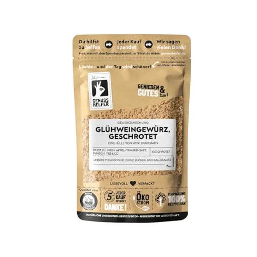 Bremer Gewürzhandel Glühweingewürz, geschrotet, Glühwein selber machen, für Punsch, Bowle, Kinderpunsch & Weihnachtstee, 10 x 100g