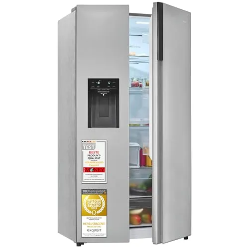 Exquisit Side by Side Kühlschrank 528 l mit Wasserspender