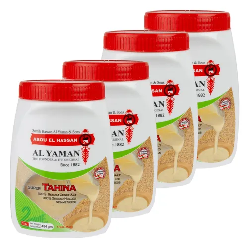 Al Yaman Tahine Sesampaste im 4er Set à 454 g von Al Yaman