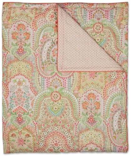 Pip Studio Quilt Jabali Flower Farbe Korallenrot Gr??? e 180x260