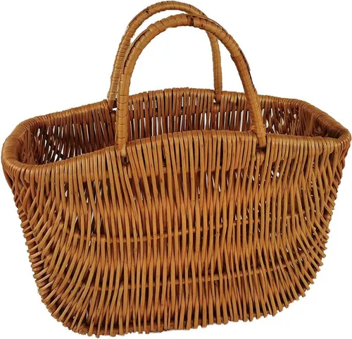 natuleo by pokuc Flaschenkorb aus Weide Braun 42x20x42 cm - Handgefertigter Einkaufskorb aus naturbelassener Weide, ideal für den täglichen Gebrauch. Mit seinen großzügigen Abmessungen von 42x20x42 cm bietet er viel Platz für Ihre Einkäufe und ist einfach zu reinigen.