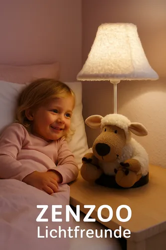 ZENZOO Lichtfreund WOLF IM SCHAFSPELZ Tischlampe Nachttischleuchte Nachtlicht