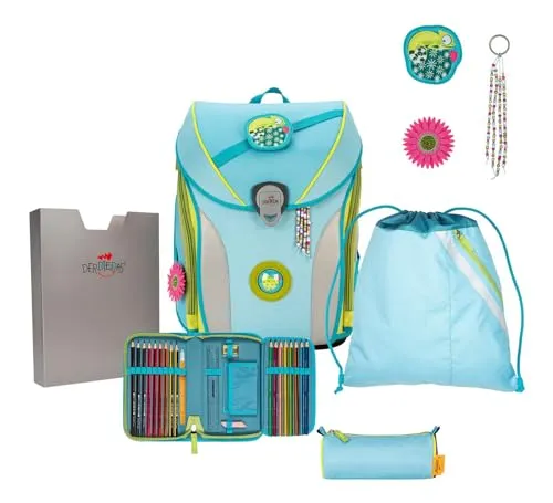 DerDieDas ErgoFlex MAX LED Schulranzenset 5-teilig Primavera