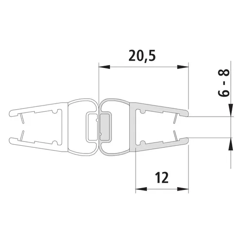 Kermi Magnetleiste 3270 22 für Duschkabinen – 2000 mm von Kermi