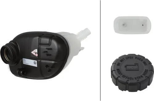 HELLA Ausgleichsbehälter Kühlmittel Kunststoff mit Deckel für MB A-Klasse