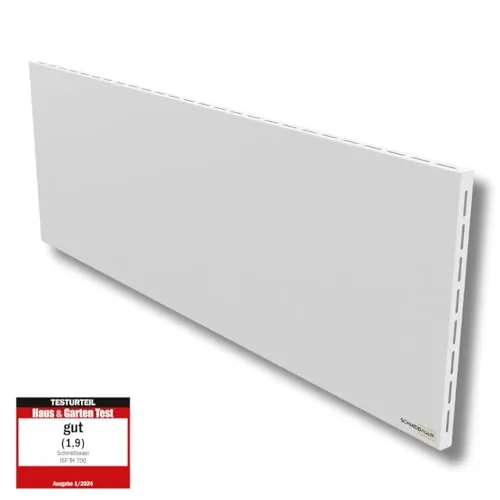 Schmidbauer Infrarotheizung Hybrid 300 - 1100W - Infrarotheizung mit 5 Jahren Garantie, mehrfach programmierbarem Thermostat und flexiblem mobilen Einsatz durch Standfüße und Kippschutz.