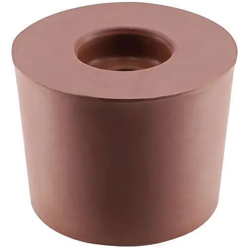 KADAX Gummistopfen, Korken mit Loch für Gärröchrchen, Gummistopper für Gärballons, Vollgummi Stopfen, Flaschenkorken, Gummi Pfropfen, Korkverschlüsse Gummi (4,5 cm)