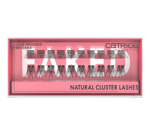 Catrice Einzelwimpern Faked Natural Cluster Lashes, Set, 3 tlg., Integrierter Wimpernkleber, ultraleicht und wiederverwendbar.