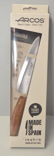 ARCOS Nórdika Kochmesser 16 cm - Edelstahl Nitrum mit Ovengkol-Griff - Hochwertiges 16 cm Kochmesser aus NITRUM Edelstahl, ideal zum Schneiden und Filetieren. Ergonomischer Ovengkol-Griff sorgt für sicheren Halt und Benutzerfreundlichkeit.