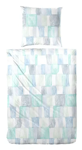 Primera Perkal-Bettwäsche Watercolor Check - Bettwäsche-Sets – Hochwertige Perkal-Qualität für angenehmes Schlafklima! Mit modernem Aquarell-Karomuster, pflegeleicht und OEKO-TEX® zertifiziert. Erhältlich in verschiedenen Größen.