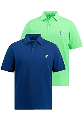 JP 1880 Herren Poloshirts L-8XL, 2er-Pack, Piqué, tiefblau von JP1880