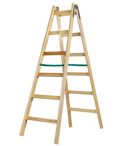 Leiter Doppelstufenleiter Stehleiter Holzleiter Malerleiter mit 4 5 6 Sprossen