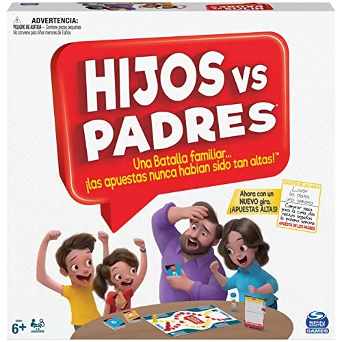 Spin Master Games, klassisches Fragespiel für die ganze Familie, Söhne gegen Eltern für Kinder bis 6 Jahre (6065093)