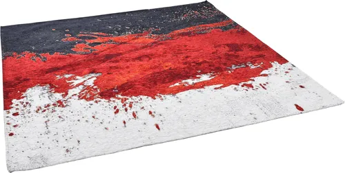 Gino Falcone Teppich Cosima-116 - Rechteckiger Jaquard-Teppich in modernem Rot, ideal für Fußbodenheizung und pflegeleicht. Maße: 130 cm x 190 cm, perfekt für jedes Wohnambiente.