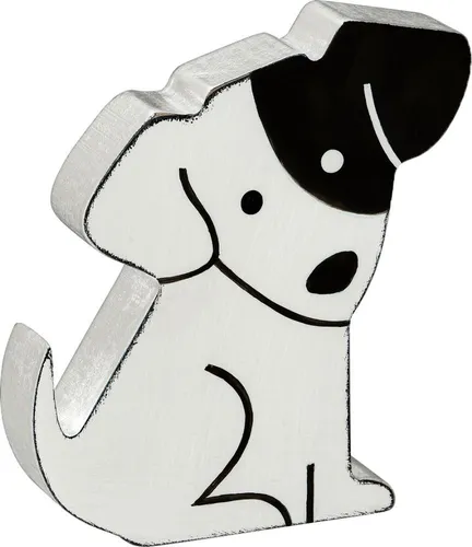 Dekofigur Hund, weiß Höhe 10 cm