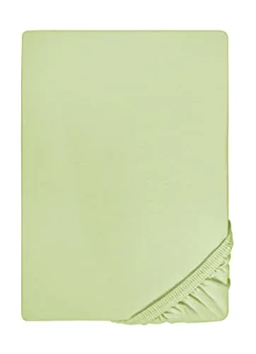Biberna Feinjersey-Spannbetttuch 0077144 in grün von biberna