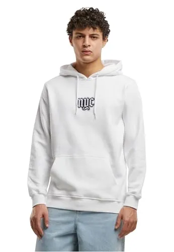 Mister Tee NYC Old English Wording Patch Hoody White, XXL - Kapuzenpullover für Herren, lässiger Streetwear-Style mit einzigartigem Old English Wording Patch, perfekt für jeden Anlass und in verschiedenen Farben erhältlich.