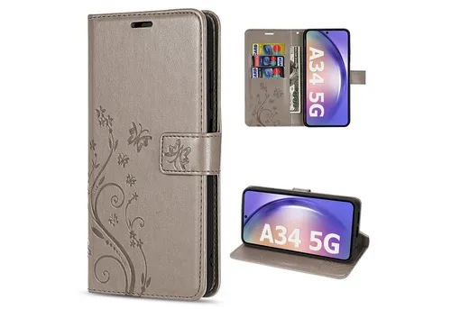 betterfon Handyhülle Handytasche für Samsung Galaxy A34 5G Klapphülle, Bookstyle-Hülle: Magnetverschluss 3 Kartenfächer & Standfunktion