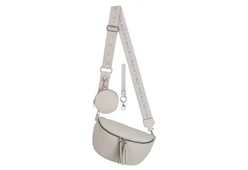 EAAKIE Gürteltasche Bauchtasche Umhängetasche Crossbody-Bag Kunstleder Italy-Design, als Schultertasche, CrossOver, Umhängetasche tragbar