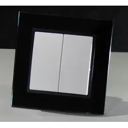 Abelka Nuovo schwarz GLAS 1x Serienschalter 250 Volt 50 Hertz - Schwarz 7835
