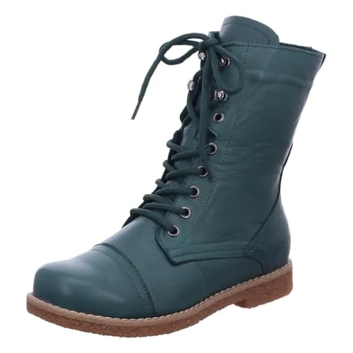 Andrea Conti Stiefelette in Grün - Größe 39 EU - Wanderschuhe aus hochwertigem Echtleder, ideal für Komfort und Stil bei Outdoor-Aktivitäten. Mit robustem Blockabsatz und runder Schuhspitze für optimalen Halt.