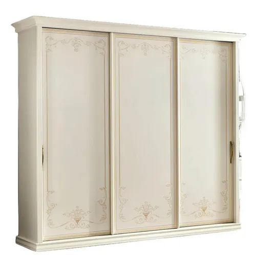 Xlmoebel Kleiderschrank Luxuriöser Holzschrank in Weiß mit Schwebetüren für das Schlafzimmer (1-St., Kleiderschrank) Hergestellt in Europa