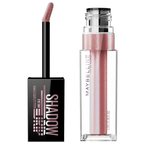 Maybelline New York Chroma Flüssiger Lidschatten, Metallic Chrom-Finish & 16H Halt, Schmelzende Perlen für leuchtenden Augen-Schimmer & intensiven Glanz, Amethyst, 5 ml