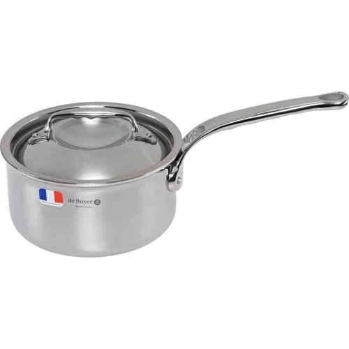De Buyer Affinity Kasserolle Edelstahl 16 cm - Kochtopf aus hochwertigem Edelstahl, ideal für gleichmäßiges Garen und perfekte Wärmeleitung, passend für alle Herdarten.