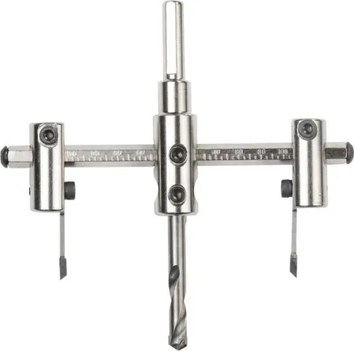 Westfalia Rundschneider 40-120 mm - Vielseitiger Rundschneider mit verstellbarem Durchmesser von 40-120 mm. Ideal für präzise Schnitte in Holz und Kunststoff. Einfach in der Handhabung – perfekt für Heimwerker und Profis.