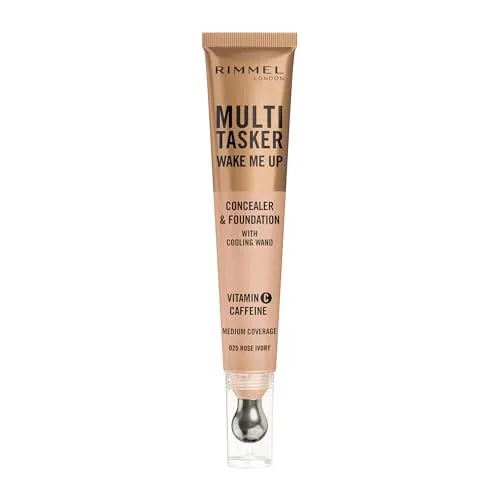 Rimmel Multi-Tasker Wake Me Up Concealer & Foundation – 25 – Rose Ivory, 20 ml