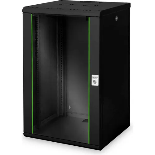 DIGITUS Netzwerk-Schrank 19 Zoll 20 HE - Wandmontage, 600 mm Tiefe, Traglast 100 kg, robuste Sicherheitsglastür und optimale Belüftung für zuverlässige Netzwerkinfrastruktur