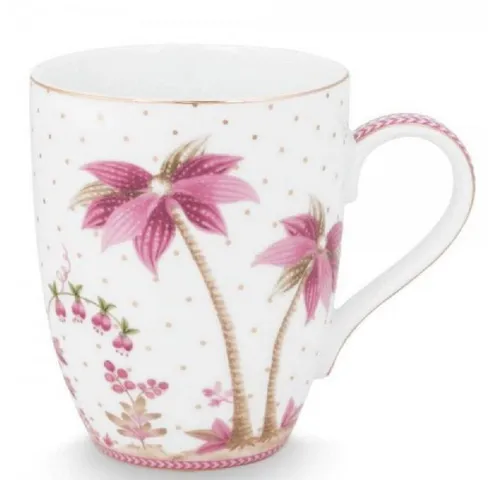 PiP Studio Tasse Henkelbecher Jolie Dots Gold-Pink (Groß)