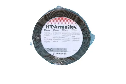 Armacell Band ARMAFLEX HP selbstklebend - 50 mm x 15 m x 3 mm, hohe Temperaturbeständigkeit bis +85°C und selbstverlöschend für sichere Rohrisolierung