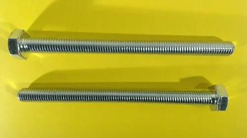 2X M10x130 Sechskantschrauben 8.8 mit Gewinde bis Kopf DIN 933 / ISO 4017 galv.