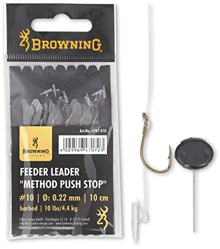 Feeder Leader Method Push Stop Bronze 6lbs,3,0kg Ø0,18mm 10cm 6Stück 14