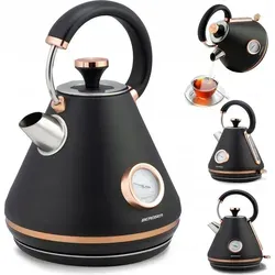 ELEKTRISCHER Wasserkocher Berdsen WIRELESS MODERN 1,7L 2200W SCHWARZ - Schwarz