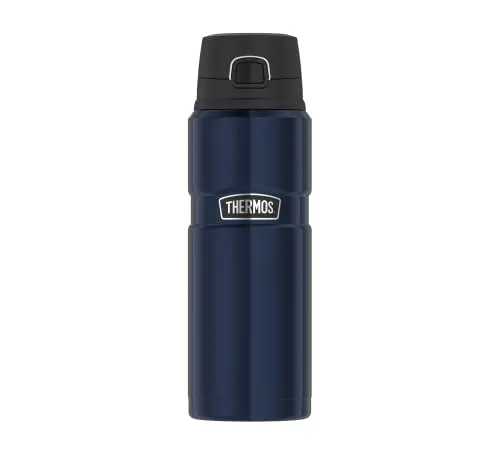 Thermos Stainless King Thermosflasche 0,70l - Blau, Edelstahl - Thermobehälter mit beeindruckender Isoliertechnologie: 15h heiß & 24h kalt, absolut dicht und spülmaschinenfest. Ideal für Tee, Kaffee & Wasser, BPA-frei.