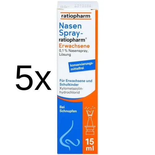 NASENSPRAY ratiopharm Erwachsene kons.frei 15 ml 5 x