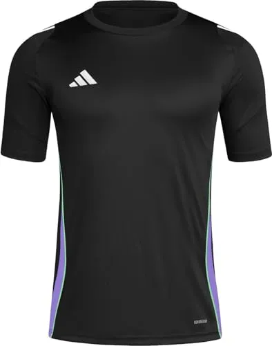 Adidas Eyewear Tiro24 Jsy 000 Black/Purrus M - Sporttrikot - Trikots mit AEROREADY Technologie für ein trockenes Tragegefühl, hergestellt aus 100% recycelten Materialien zur Reduzierung des CO2-Fußabdrucks.